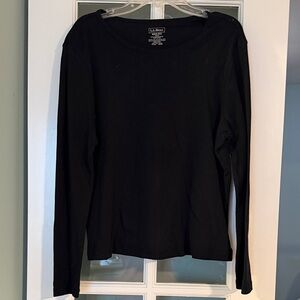 L.L. Bean Women's Elegant Black Long Sleeve Top